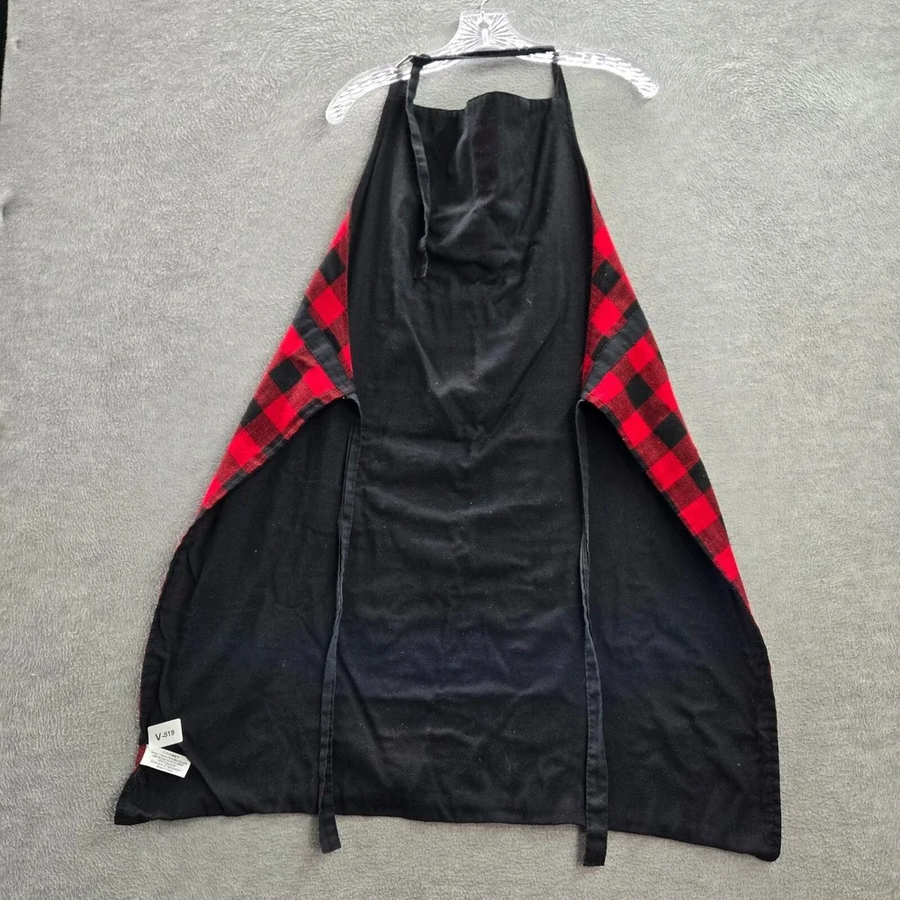 Disney Parks Apron One Size Red Check Mickey Minnie Mouse Tree Farm READ